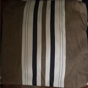 Striped Cushion Cover in Brown and Black